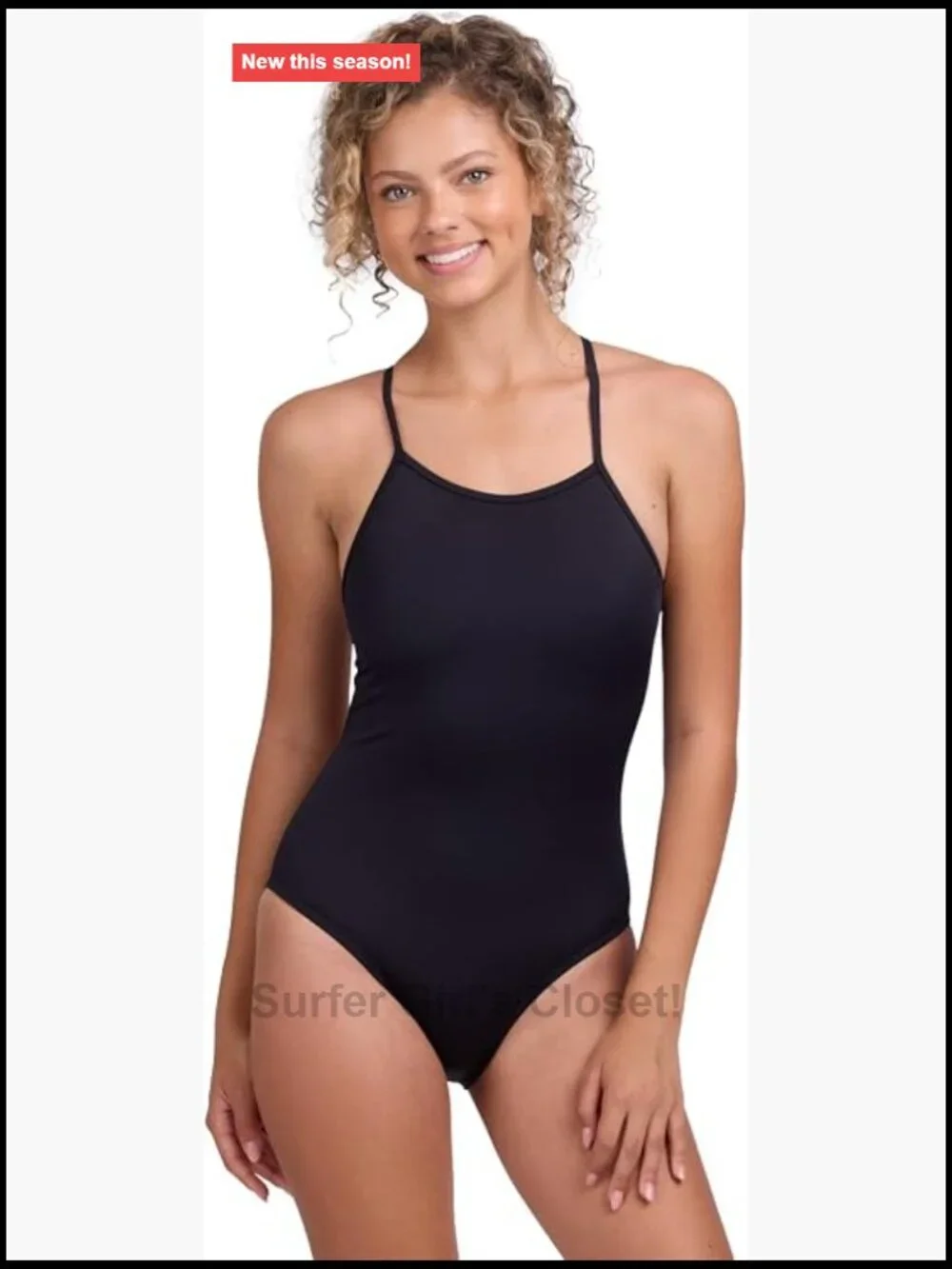 Women's Athletic One Piece Swimsuit with Fixed Back for Competitive Swimming